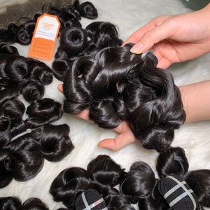 Extensions de cheveux ondulés océan couleur naturelle pleine longueur Double dessiné 100% faisceau de cheveux humains bruts de haute qualité - Product Image 1