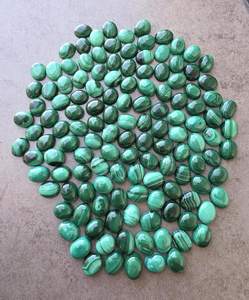 Cabochons en malachite naturelle, ovales, calibrés, qualité A+, pour la création de bijoux - Product Image 4