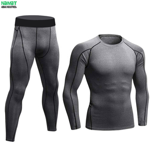 Conjunto de ropa interior térmica de invierno, camiseta de compresión y pantalones ajustados, ropa deportiva para correr, culturismo, levantamiento de pesas - Product Image 4