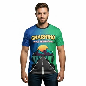 Camisetas Deportivas de Secado Rápido para Hombre, 100% Poliéster, Absorben la Humedad, Impresión por Sublimación Frontal, Antiarrugas, Transpirables - Product Image 3