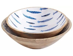 Tazón de madera esmaltada de diseño personalizado, tazón de madera esmaltada para ensalada, tazón de madera de mango, tazón de madera de acacia a un precio muy competitivo. - Product Image 4