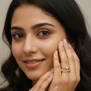 Bague de fiançailles luxueuse en or avec couronne de princesse et diamants étincelants pour femme, bijoux de mariage, cadeau - Product Image 4