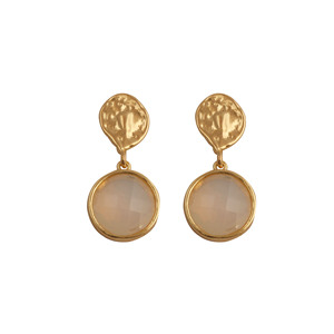 Pendientes de ópalo con baño de oro y engaste de bisel, joyería llamativa para esposa V - Product Image 5