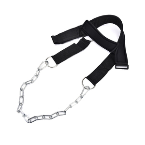 Hot Selling Heavy Duty Anti-Slip Breathable Neoprene <b>Head</b> Harness Adjustable Nylon Steel Chain <b>Training</b> Fitness Equipment - Product Image 1