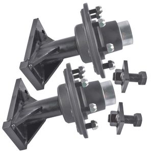 Heavy Duty 8000LB Caster Wheels Shipping Container 8 X 6.5 Lug Bolt on Hub Spindle Kit 8000LB Capacity - Product Image 3