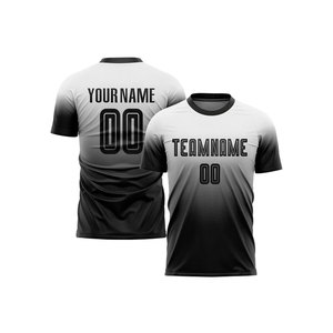 T-shirt sportif personnalisé pour homme avec impression de nom et de numéro, manches courtes, col rond, couleur dégradée, séchage rapide, coupe régulière, 100% polyester - Product Image 1