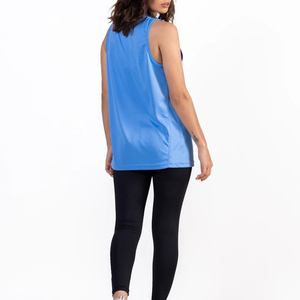 OEM Custom High Quality Breathable Women's Fitness Workout Yoga Tank <b>Top</b> Front Logo Soft Jersey Fabric Stretched - Product Image 5