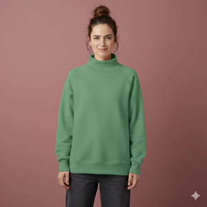 Sudadera cómoda de cuello alto para mujer, holgada, de tela gruesa, cálida, estilo urbano, para otoño e invierno - Product Image 1