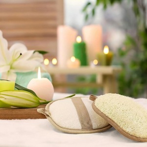 Natural Loofah Bath Sponge with Handwoven Plant Fiber Structure Thick Mesh Surface and Oval Shape Design Reusable Daily - Product Image 5
