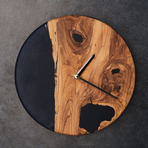 Reloj de Madera y Resina de Lujo, Personalizable en Tamaño y Color, Reloj de Mesa de Madera de Olivo, Reloj de Pared de Madera y Epoxi - Product Image 6
