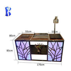 OKEY Hotel Supplies - Mesa de Buffet/Cafetería de Alta Calidad con Cubierta de Mármol Estilo Árabe para Banquetes, con Varios Tipos de Luces LED - Product Image 2