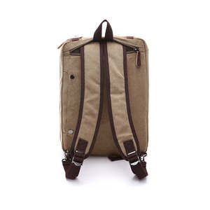 Canvas Briefcase Mens Vintage Multi Pocket Laptop <b>Bag</b> Durable Heavy Duty Canvas & Leather Trim Business Travel <b>Work</b> <b>Bag</b> - Product Image 6
