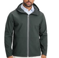Chaquetas Softshell Transpirables para Hombre, Tejido Elástico Transpirable, Cómodas para Senderismo y Entrenamiento, Chaquetas Softshell de Exportación con Capucha