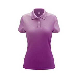 Polo pour femmes grande taille en coton à manches courtes, OEM personnalisé, toutes tailles, vente en gros - Product Image 1