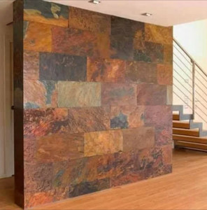 Pierre d'ardoise polie en cuivre pour revêtement mural et sol intérieur, pierre naturelle décorative et applications architecturales - Product Image 5