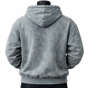 Sudadera con Capucha Oversize de Forro Polar Lavado Estilo Vintage para Hombre y Unisex, Hombro Caído, Estilo Urbano, Logotipo Personalizado, Venta al por Mayor, Mezcla de Algodón - Product Image 2