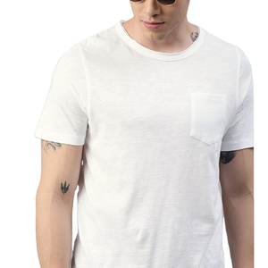 เสื้อยืดผู้ชาย OEM ผ้าฝ้าย แขนสั้น สีพื้น เรียบง่าย สั่งพิมพ์ลายได้ ระบายอากาศดี เหมาะสำหรับใส่ลำลองในฤดูร้อน - Product Image 4