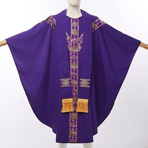 Casulla Sacerdotal Personalizada 2026, Impresión en Poliéster y Bordado en Oro, Casulla Bordada de Alta Calidad, Transpirable - Product Image 3