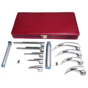 Nouvel arrivage : Laryngoscope à fibre optique en acier inoxydable Macintosh, 4 lames, kit de diagnostic Gujjar SURGICAL, prix raisonnable - Product Image 2