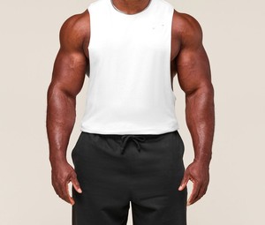 Camiseta Deportiva de Algodón con Logotipo Personalizado al por Mayor, Camiseta sin Mangas para Correr, Ropa Deportiva, Camiseta de Gimnasio para Hombre - Product Image 4
