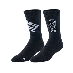 High Quality Crew Basketball Customizable <b>Socks</b> Men's Custom Sports Athletic Spandex/Polyester <b>Breathable</b> Anti-Bacterial <b>Socks</b> - Product Image 2