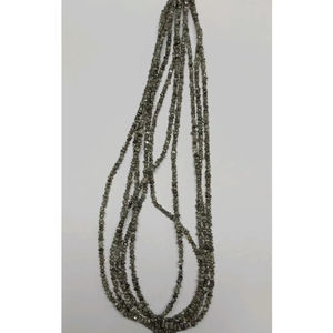 Perles de diamant brut couleur argent naturel, non taillées, taille 3mm à 4mm, pépites de cristal brutes, pierres précieuses en vrac pour la fabrication de bijoux - Product Image 1