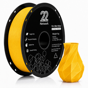 Filamento PLA+ Amarillo Cálido 22Network al por Mayor, Bobina de 1.75mm 1KG, Filamento Industrial para Impresora 3D de Alta Velocidad 300mm/s, OEM ODM - Product Image 1