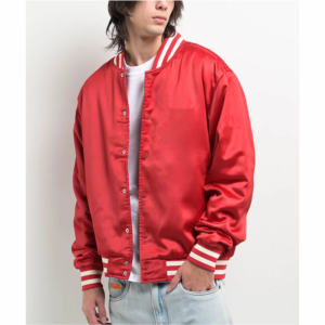 Chaquetas Universitarias de Béisbol de Satén de Alta Calidad con Nuevo Diseño, Personalizables con Logotipo y Color, Chaqueta Varsity de Satén para Hombre con Estampado de Lujo - Product Image 5