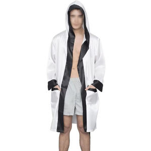 เสื้อคลุมชกมวยขายดีอันดับต้นๆ สำหรับผู้ชายและผู้หญิง คุณภาพสูง มีฮู้ด ผลิตตามสั่ง ระบายอากาศได้ดี โพลีเอสเตอร์ 100% สีและขนาดตามสั่ง - Product Image 4