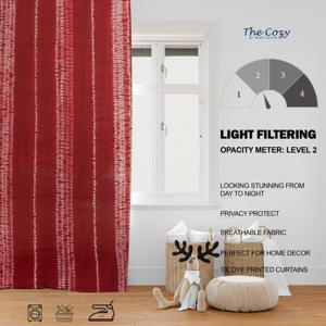 Cortina de Algodón con Estampado Tie Dye de Diseño, Estilo Boho, para Sala de Estar, Dormitorio, Oficina, Hotel, Venta al Por Mayor en India - Product Image 6