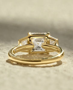 Igi/gia แล็บตัดเพชรวินเทจ14K สีเหลืองแหวนแต่งงาน/งานหมั้นใส่ได้ทั้งชายและหญิงสีขาวทองคุณภาพดีสำหรับงานปาร์ตี้ครบรอบ-คุ้มค่า - Product Image 1