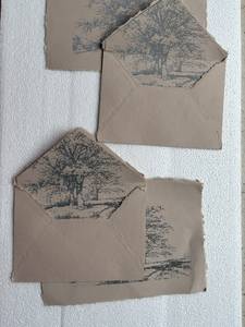 Enveloppes en papier artisanal en gros, doublures personnalisées imprimées, papeterie de luxe faite à la main pour décorations d'invitations de mariage - Product Image 4