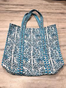 Women's Hand-Block Pure Cotton <b>Canvas</b> Tote Bag with Custom Design and Strong Stitching for Daily Shopping Summer For Women - Product Image 3
