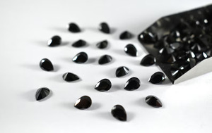 Onyx noir naturel de qualité supérieure, 8x5 mm, facetté en forme de poire, pierre précieuse en vrac pour la fabrication de bijoux, pendentifs, bagues et artisanat sur mesure - Product Image 6