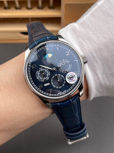 Reloj de pulsera para hombre, moderno, estilo hip-hop, de lujo, con esfera azul, deportivo, informal, de viaje, calendario perpetuo, fase lunar, automático, mecánico - Product Image 3