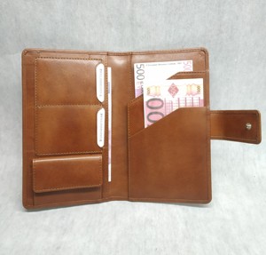 Premium Vintage Wholesale Genuine Leather Handmade <b>Passport</b> Holders Travel Certificate Organizer <b>Wallets</b> Coin Ticket Purse Man - Product Image 2