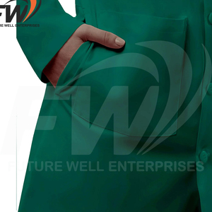 ชุดสครับแพทย์สีขาวพรีเมียมแบบยูนิเซ็กซ์สำหรับแพทย์และพยาบาล คุณภาพสูง ผ้าทออย่างดี ไซส์ XL พร้อมโลโก้สั่งทำ - Product Image 5