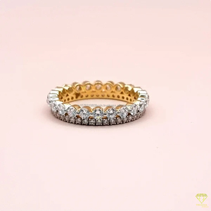 <b>Emerald</b> Cut Moissanite Diamond Vintage Prong Set Full Eternity Wedding Band <b>Ring</b> in 925 Sterling <b>Silver</b> Stackable Anniversary - Product Image 6