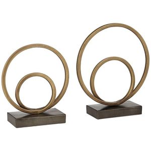 Best Seller Bronze Textured Disc Sculpture Luxury Decorative Accent For Modern Home Office Decor - Product Image 5