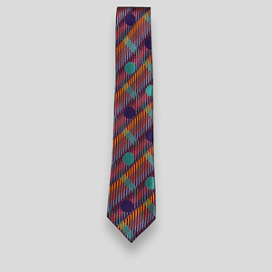 Corbata Benon Premium Multicolor con Diseño Geométrico de Puntos para Hombre |   Corbata Formal de Poliéster |   Ropa Moderna de Diseño para Negocios y Fiestas - Product Image 1