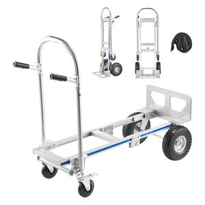 Carrello Convertibile 2-in-1 con Ruote Antiscivolo e Maniglia, Capacità di Carico 450 kg, Modalità a 4 Ruote, Trasportatore Portatile per Facilitare il Spostamento - Product Image 1