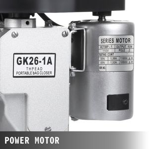 จักรเย็บผ้าไฟฟ้าแบบพกพา110V 90W ถุงผ้าทอทาน้ำมันอัตโนมัติขนาด36x37x27ซม. กระสอบใส่ผิวงูสำหรับบรรจุภัณฑ์แบบทอ - Product Image 5