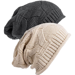 Unisex Knitted Beanie Hat Solid Color Ribbed Cuff Warm <b>Winter</b> <b>Cap</b> Casual Style 100% Acrylic Adult Size 56-58CM - Product Image 1