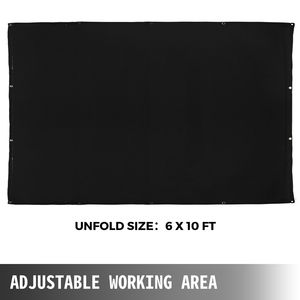 Tappetino Ignifugo Portatile in Fibra di Vetro Nero 6 X 10 Piedi, Coperta Antincendio per Saldatura e Protezione dal Fuoco - Product Image 4