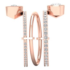 Bague de fiançailles REYES en or massif 14 carats avec diamant de laboratoire taille poire de 2,1 carats, étincelante, prix de gros, bijoux de créateur classiques - Product Image 3