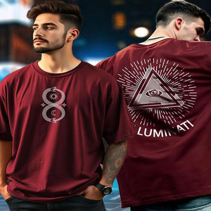 เสื้อยืดแขนสั้นสีพื้น HIC รุ่นผู้ชาย ปี 2025 น้ำหนัก 180 กรัม คุณภาพสูง ผ้าฝ้าย 100% แบบไหล่ตก - Product Image 4