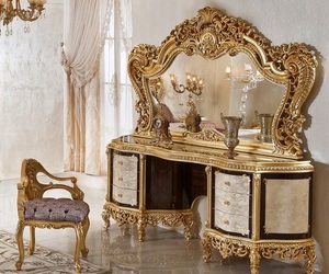American Villa High End Carved Wooden Bedroom Dresser Premium Classic Black Vanity <b>Table</b> Buy Victorian Style <b>Dressing</b> <b>Table</b> Set - Product Image 2