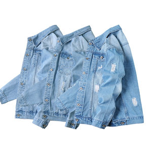 Veste en jean vintage bleue pour homme, style streetwear décontracté, vente en gros, fabricant de marques personnalisées - Product Image 1