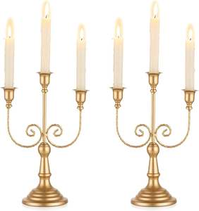 Luxury Decorative Metal Candelabra For Banquet Table Arrangement With Premium Hand Forged Artistic Structure - Product Image 1