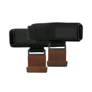 Sangles de poignet rembourrées en néoprène marron avec crochets de musculation, poignée en acier antidérapante, équipement de powerlifting réglable - Product Image 3